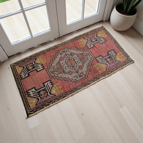 Vintage turkish rug handmade - vintage,